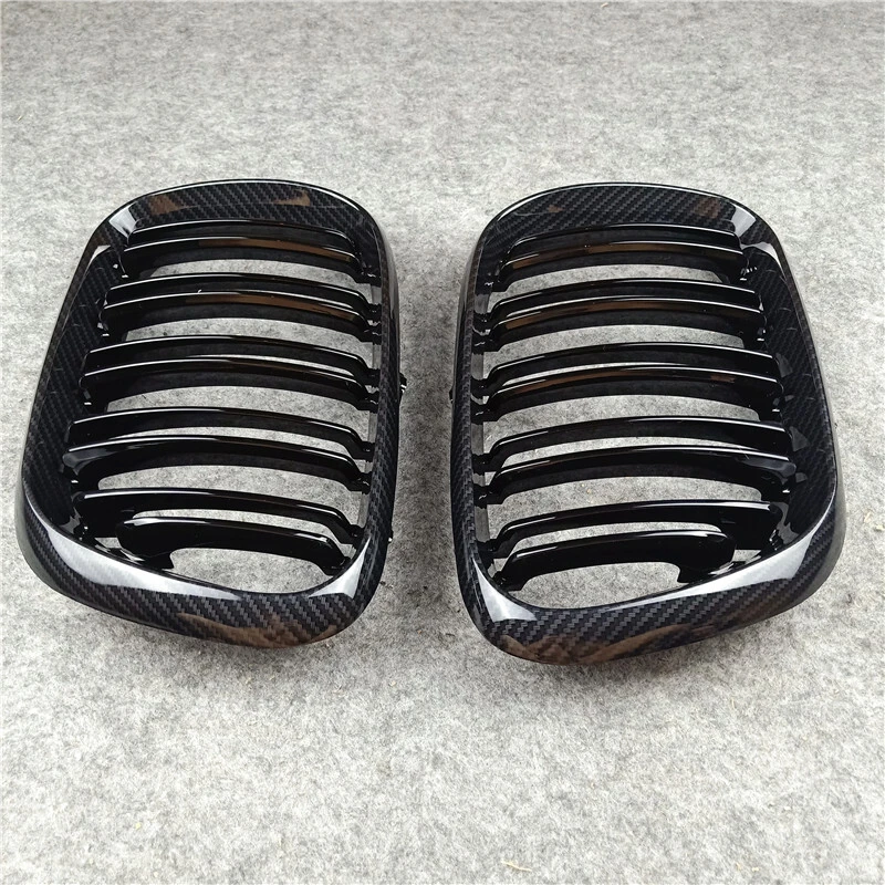 Grades dianteiras de pára-choques de carbono grelhas de corrida para BMW X5 E53 1999-2003 1