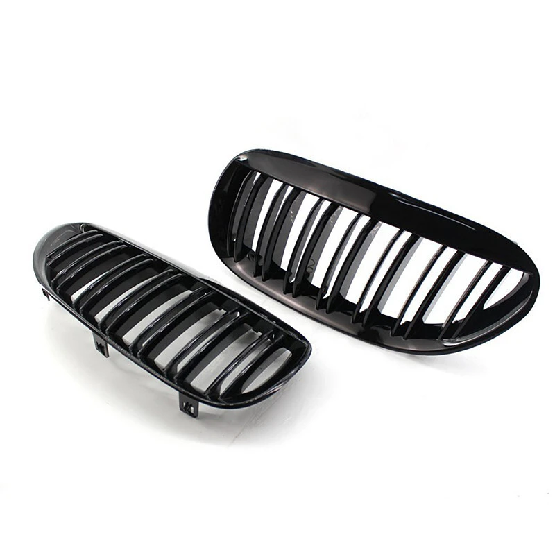 Glossy Black Kidney Front Grilles For BMW 6 Series E63 2004-2010 1