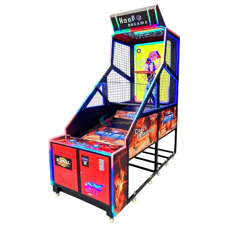 コイン式折りたたみ式ストリート バスケットボール アーケード ゲーム機、バスケットボール シューティング マシン、バスケットボール トレーニング マシン 1