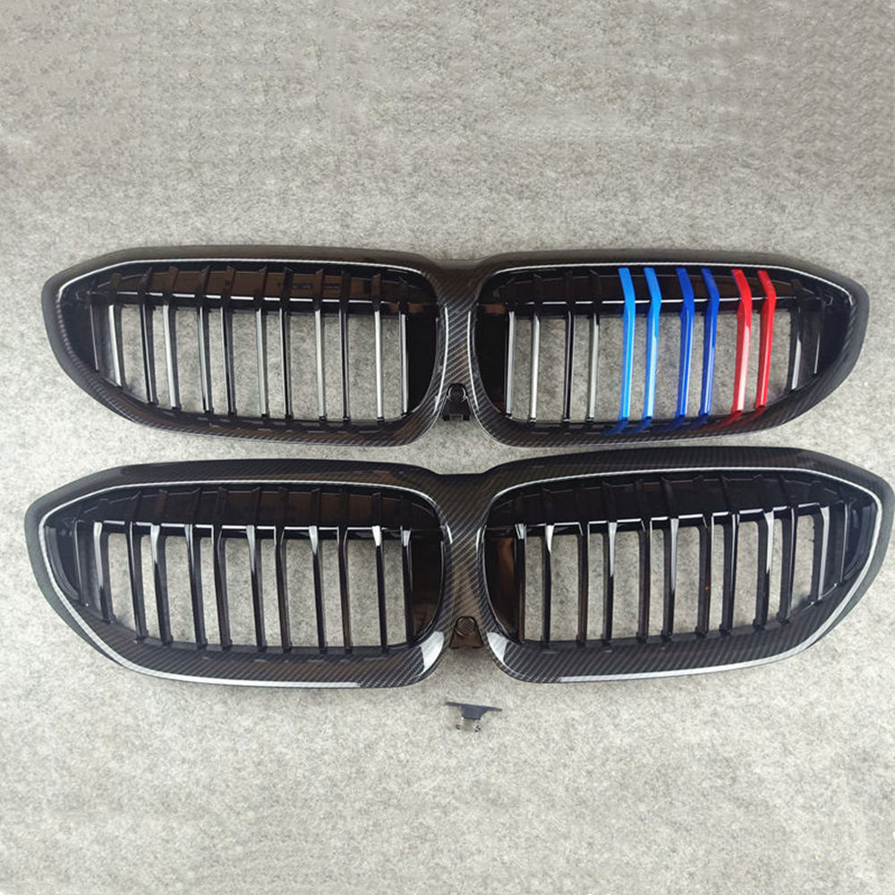 Carbon Pattern Front Bumper Mesh Kidney Grilles For BMW G20 G28 2019+ 1