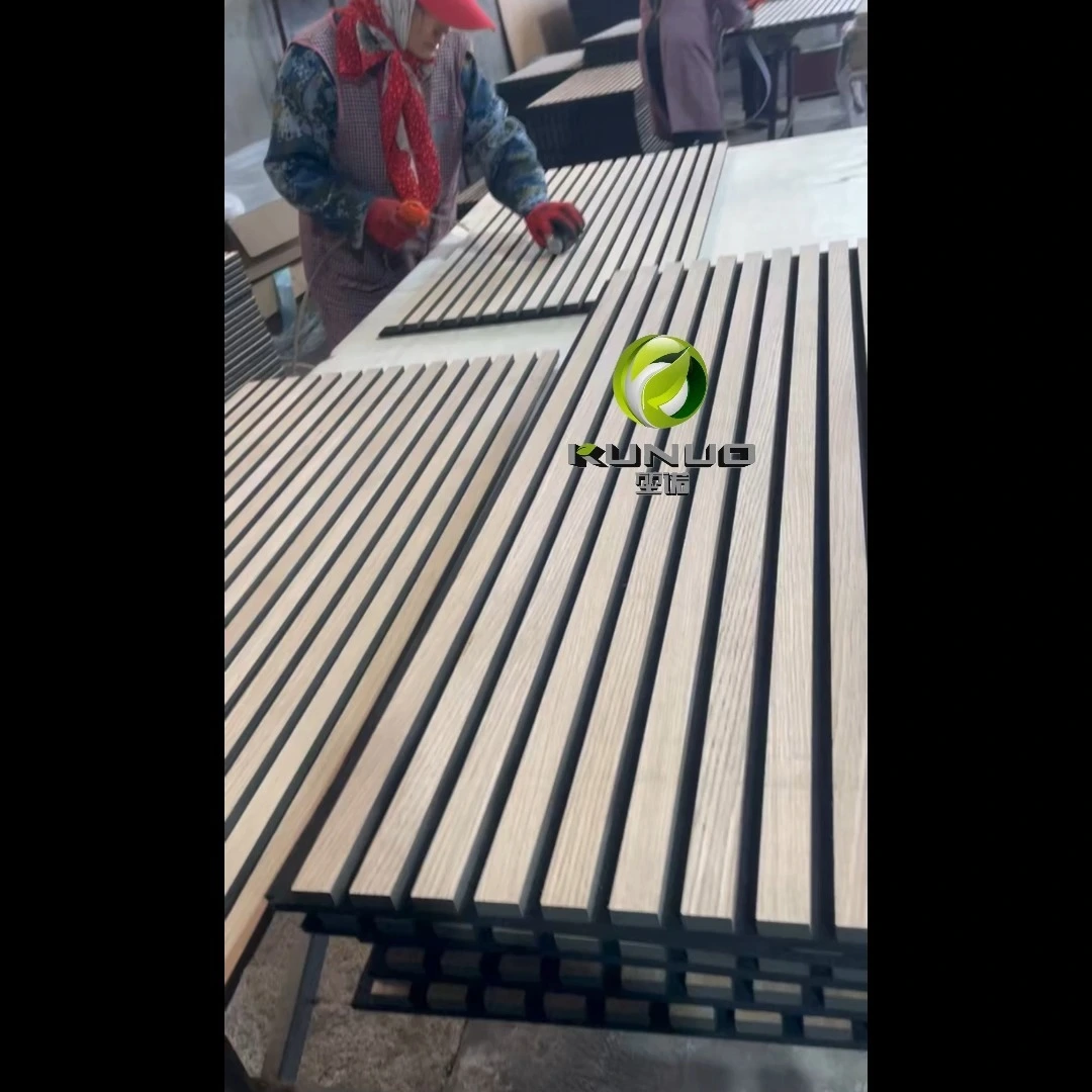 Akupanel is a acoustic panel made of polyester fibers and wood strips 1