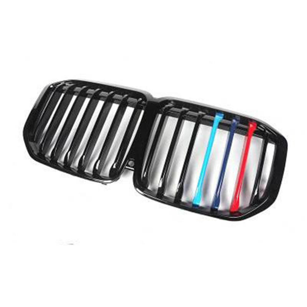 Auto Stoßstange Mesh Gitter Front Grills Schwarz Für BMW X7 G07 2019+ 5