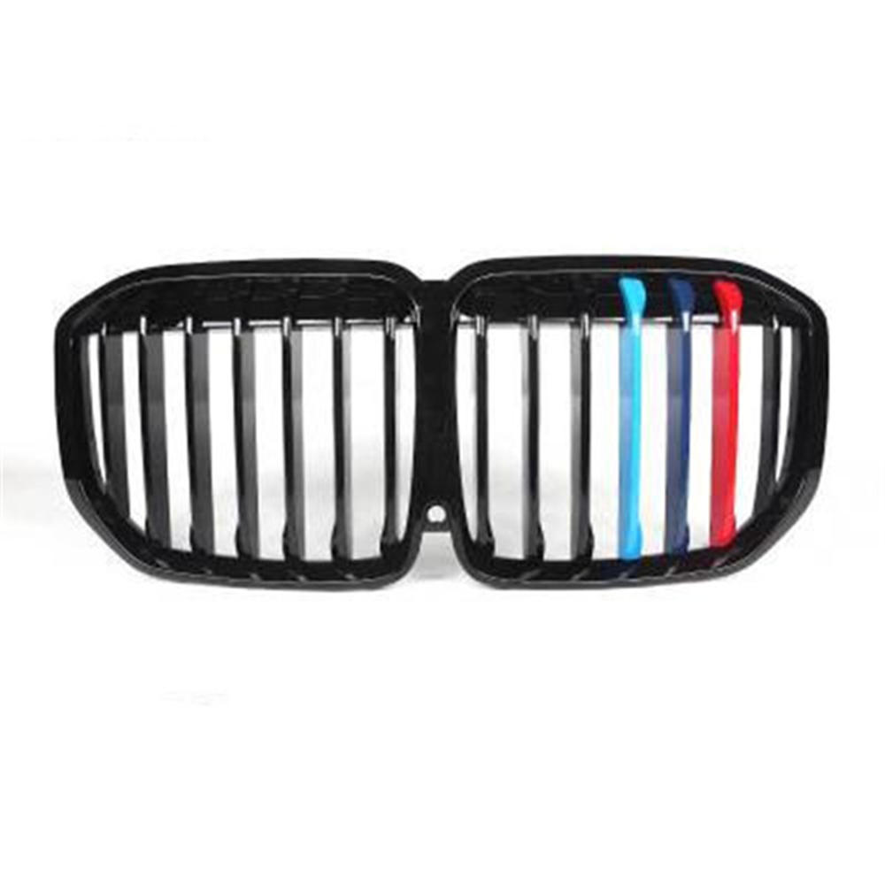 Auto Stoßstange Mesh Gitter Front Grills Schwarz Für BMW X7 G07 2019+ 4