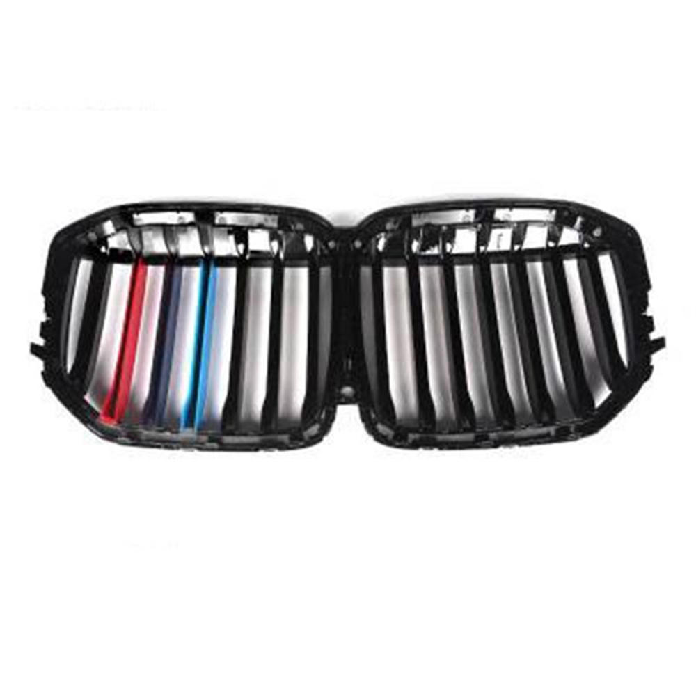 Auto Stoßstange Mesh Gitter Front Grills Schwarz Für BMW X7 G07 2019+ 6