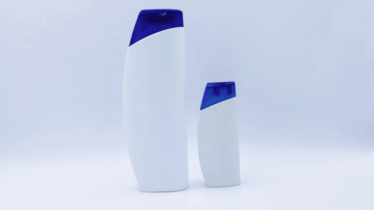 Glamouröse 100 ml/400 ml weiße PE-Shampoo-Conditioner-Flasche für Hautpflegeverpackungen 1