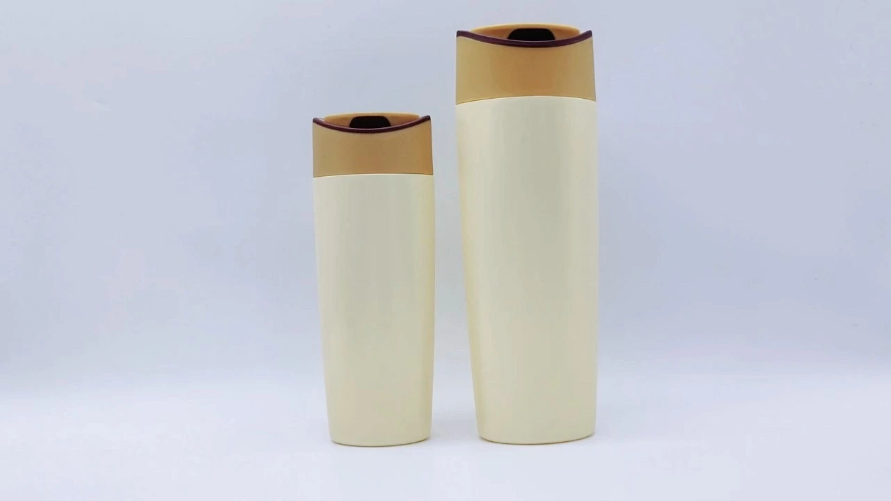 Glamouröse 240 ml/420 ml beige PE-Shampoo-Conditioner-Flasche für Hautpflegeverpackungen 1