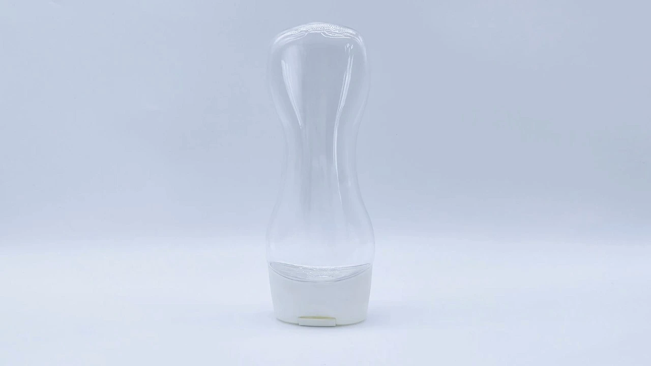 Botella glamurosa de champú y acondicionador de PET transparente e incoloro de 150 ml para el cuidado de la piel. 1