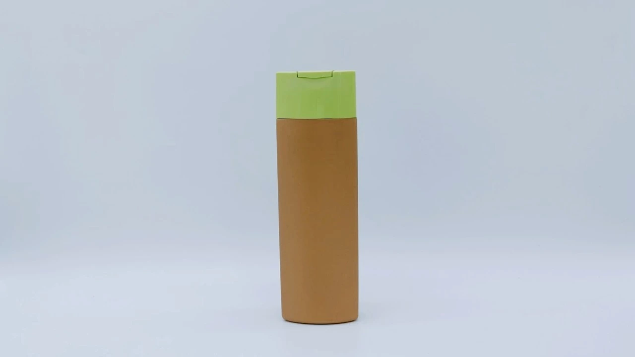Glamorous 200ml brown PE shampoo conditioner bottle for skin care packaging 1