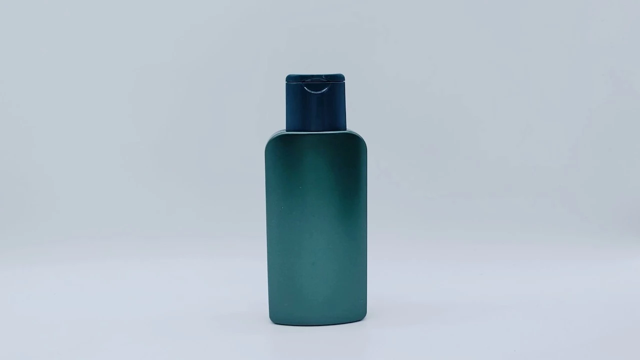 Glamorous 200ml pearlescent teal PE shampoo conditioner bottle for skin care packaging 1