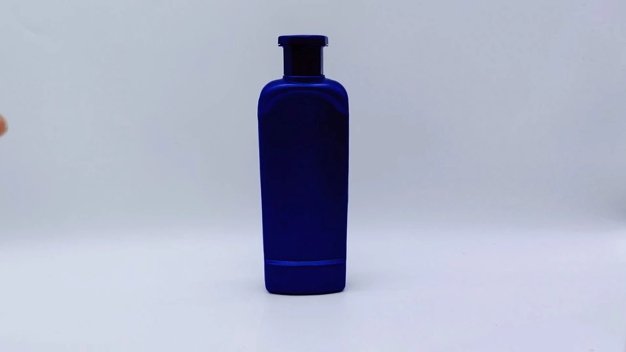 Glamorous 200ml Navy blue PE shampoo conditioner bottle for skin care packaging 1