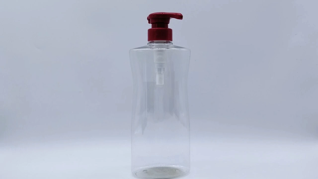 Glamorous 730ml colorless transparent PET shampoo conditioner bottle for skin care packaging 1