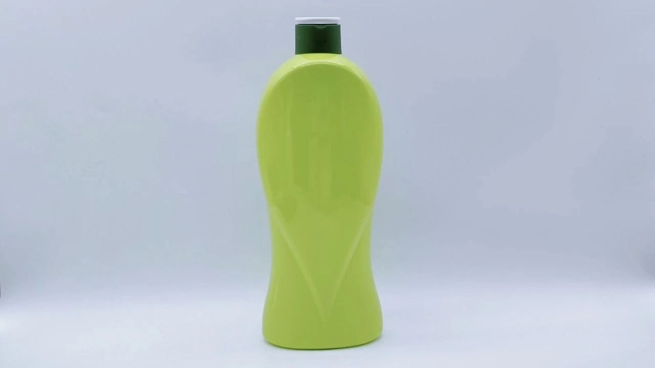 Glamorous 950ml lime PET shampoo conditioner bottle for skin care packaging 1