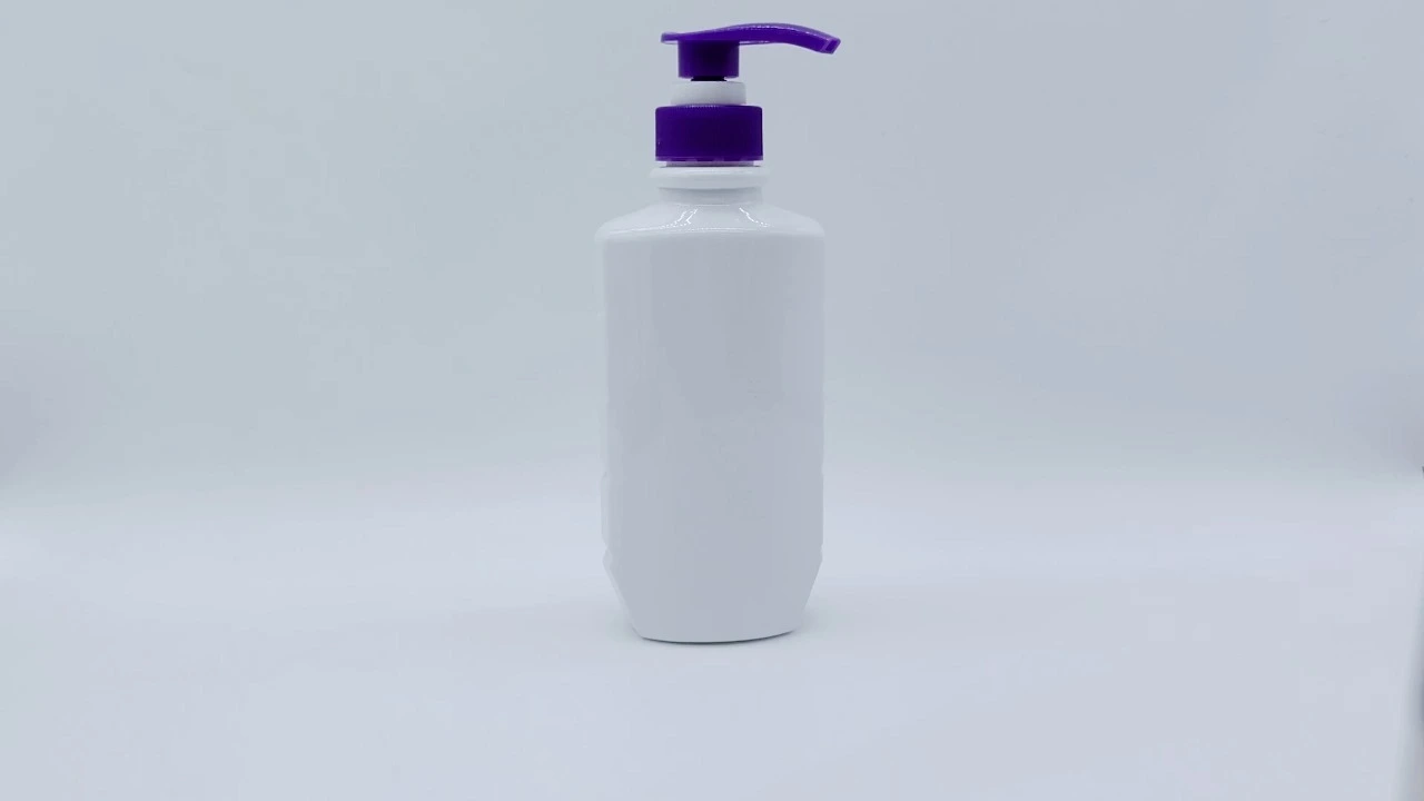 Glamorous 400ml smooth white PET shampoo conditioner bottle for skin care packaging 1
