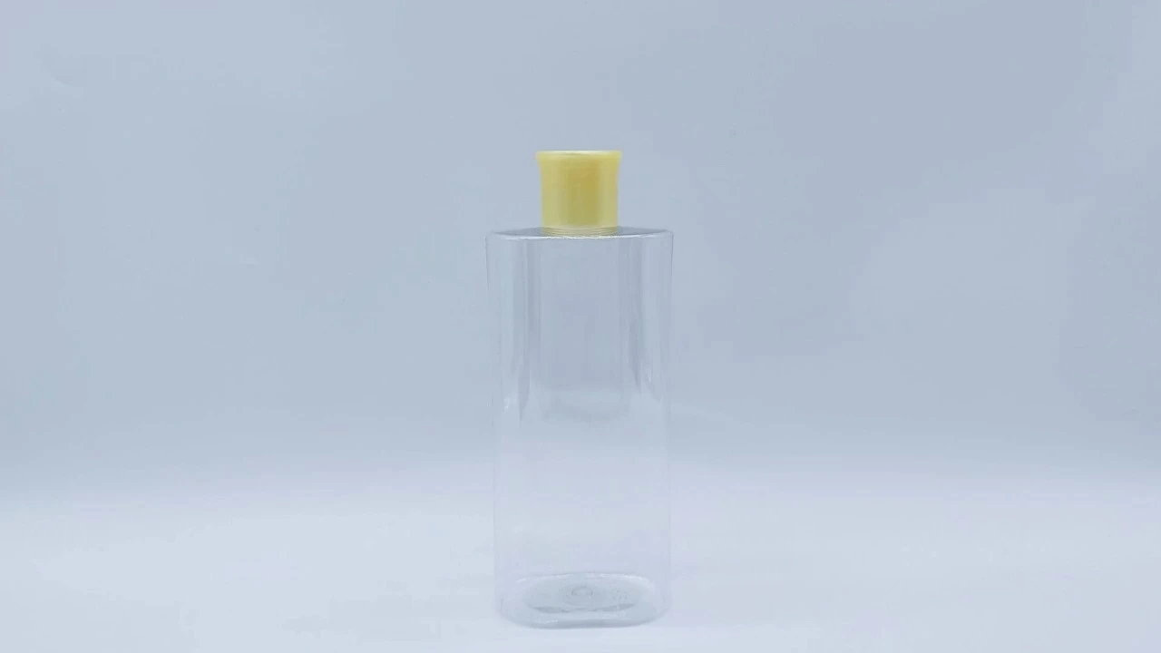 Glamorous 300ml colorless transparent PET shampoo conditioner bottle for skin care packaging 1