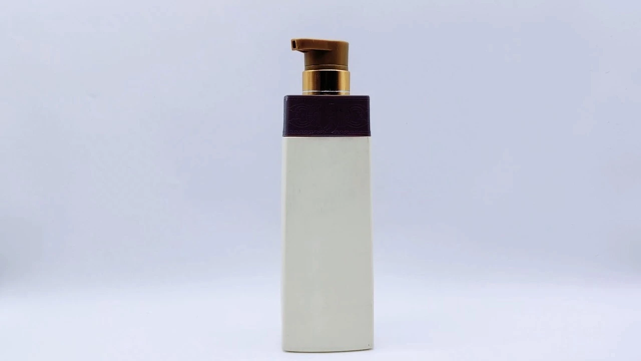 Glamorous 470ml Beige PE shampoo conditioner bottle for skin care packaging 1