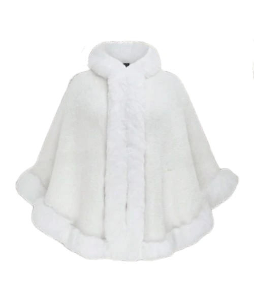 Chaqueta de cuello mullido grueso con empalme suelto de Color sólido de invierno para mujer de talla grande 1