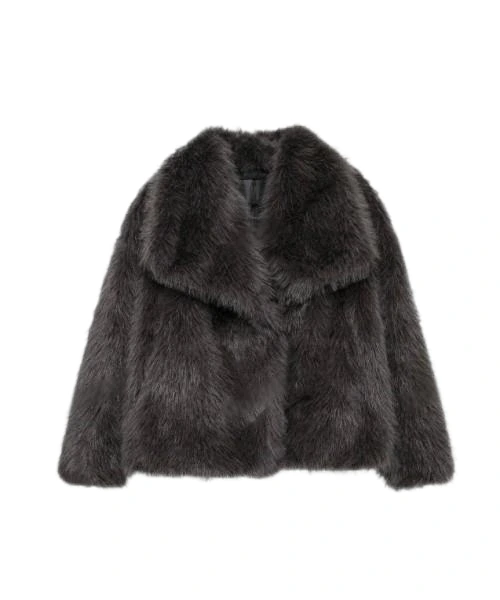 AutumnWinter New Faux Fox Fur Thick Medium Length Faux Fur Jacket With Youthful Chic Effect 1
