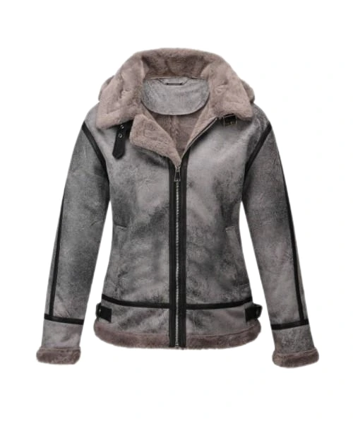Chaqueta de moto de piel sintética para mujer, parka con forro grueso, abrigo de piel sintética para invierno 1