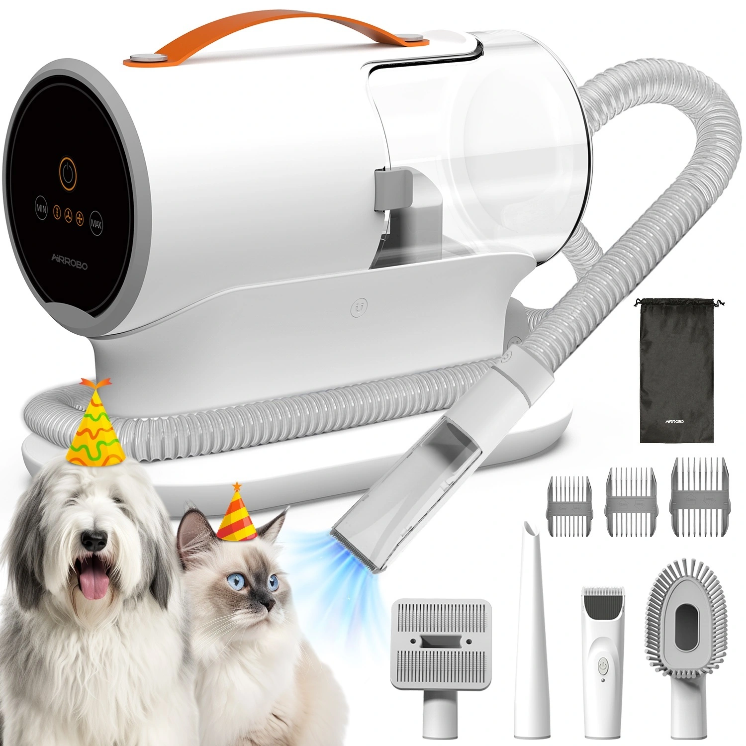 wholesale Pet Grooming Vacuum Dogs Cats Hair Clipper 5 in 1 Pet Grooming Kit With Comb Trimmer Cleaning Brush 1
