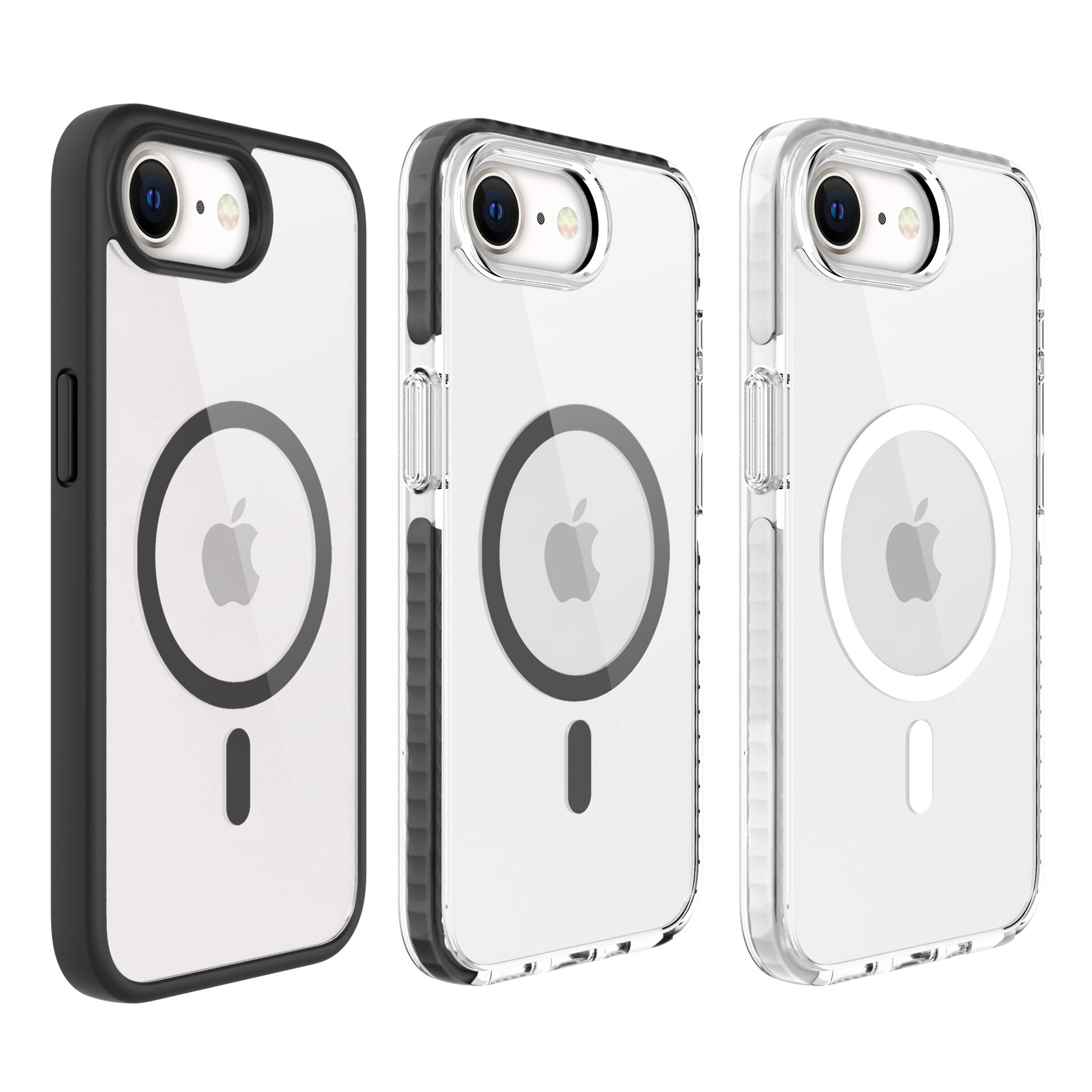 Newest design OEM Clear mobile phone case Anti-Yellow TPE TPU shockproof Magnetic Protector Cases For iPhone SE4 2