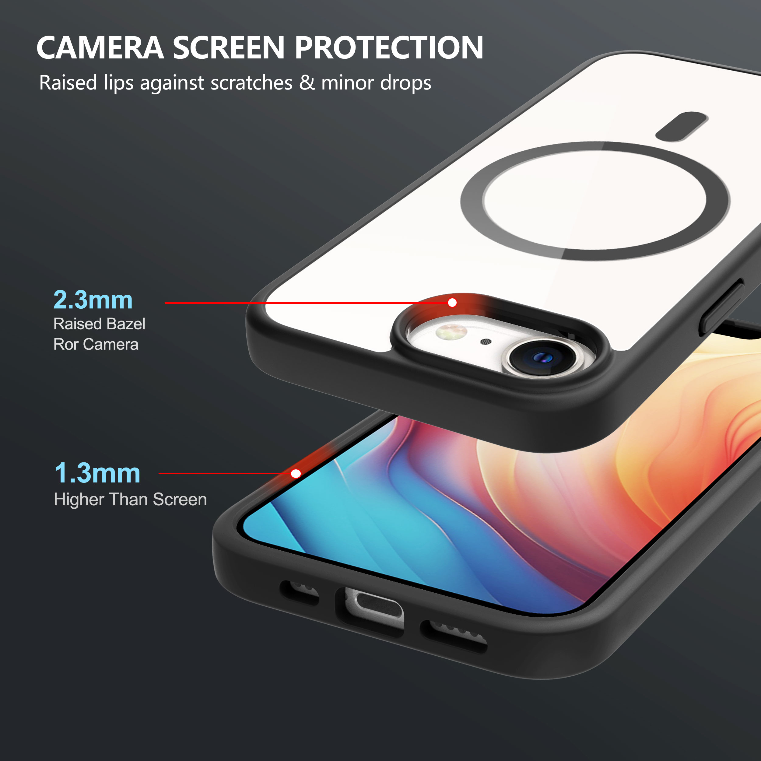 Newest design OEM Clear mobile phone case Anti-Yellow TPE TPU shockproof Magnetic Protector Cases For iPhone SE4 12