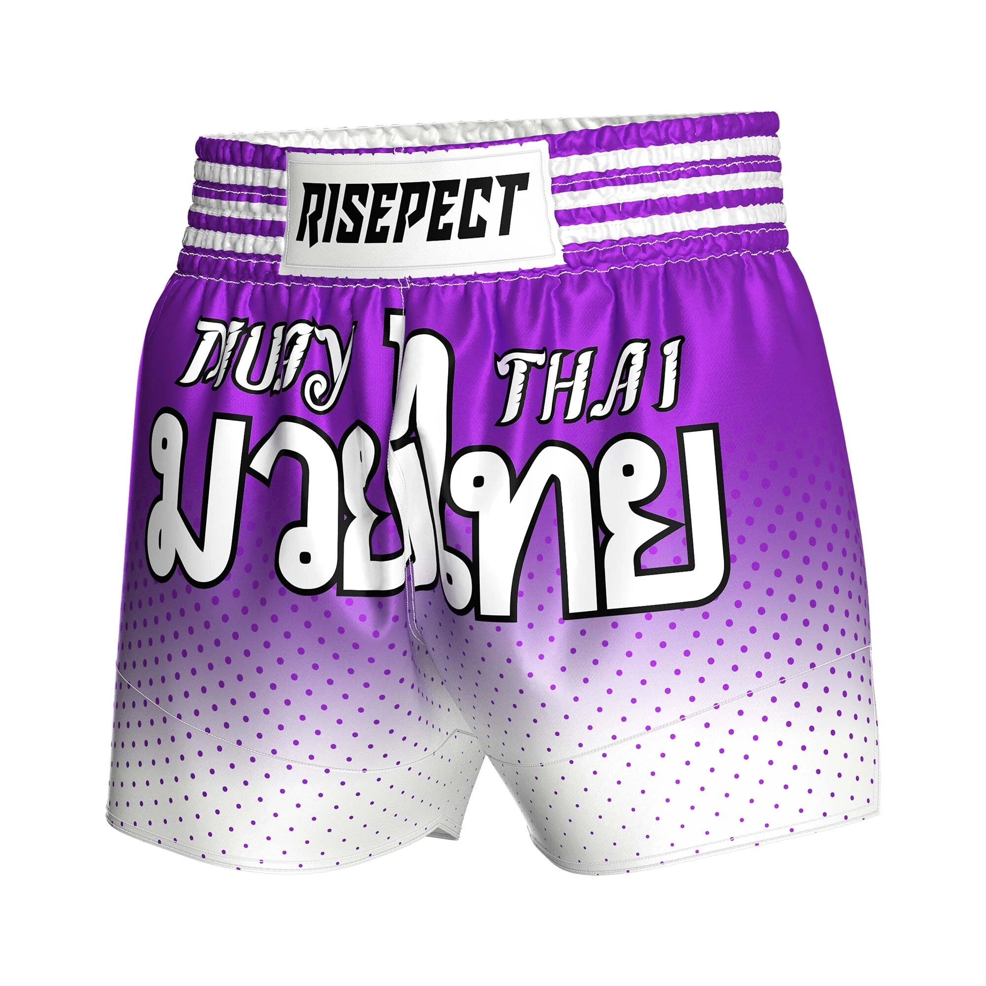 Rise Purple Short Muaythai Polka Dots Fight Shorts Bright 1