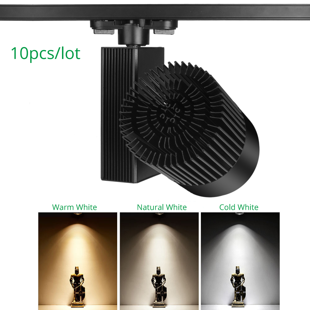 Iluminación de riel moderna, luz de riel comercial de aluminio de 40W, luz LED ajustable para riel 4