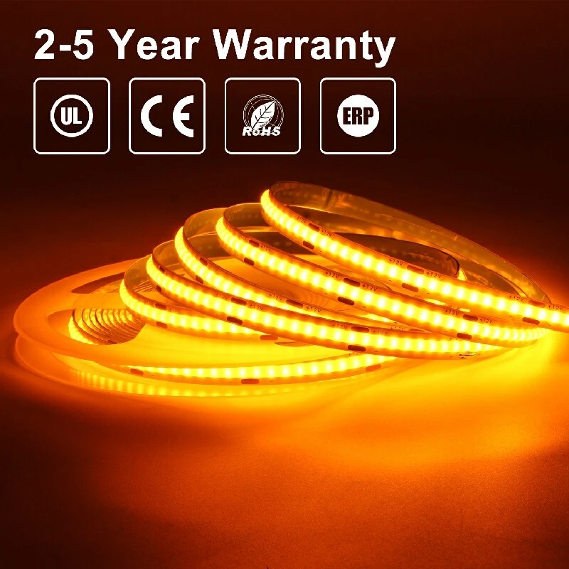 Iluminación de sonrisa 252leds/m 12V/24V 8 mm IP20 COB Strip LED LIGHT 1