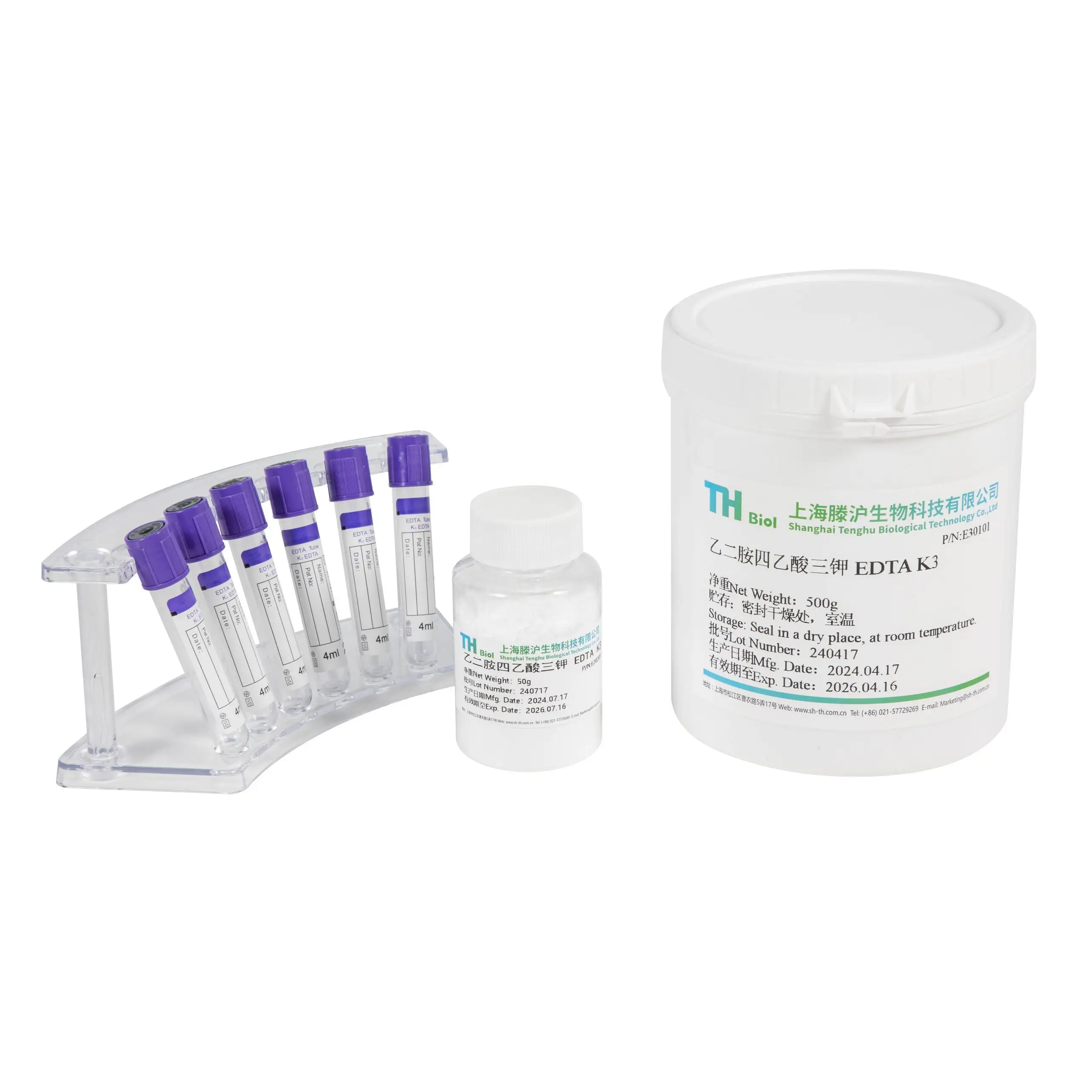 Anticoagulants in Vacutainer Tubes 99.0 %- 102.0% by TH Biol 2