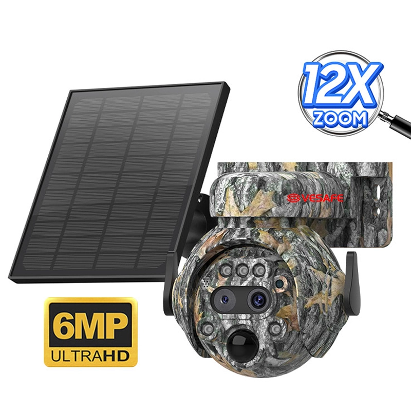 Outdoor Camouflage 12X Zoom Solar Hunting Camera 1