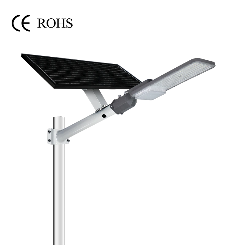 Farola Solar CHZ-SRL09 con Panel Solar, 100W 200W 300W IP65, 3 Años de Garantía, SMD5050, Aluminio 1