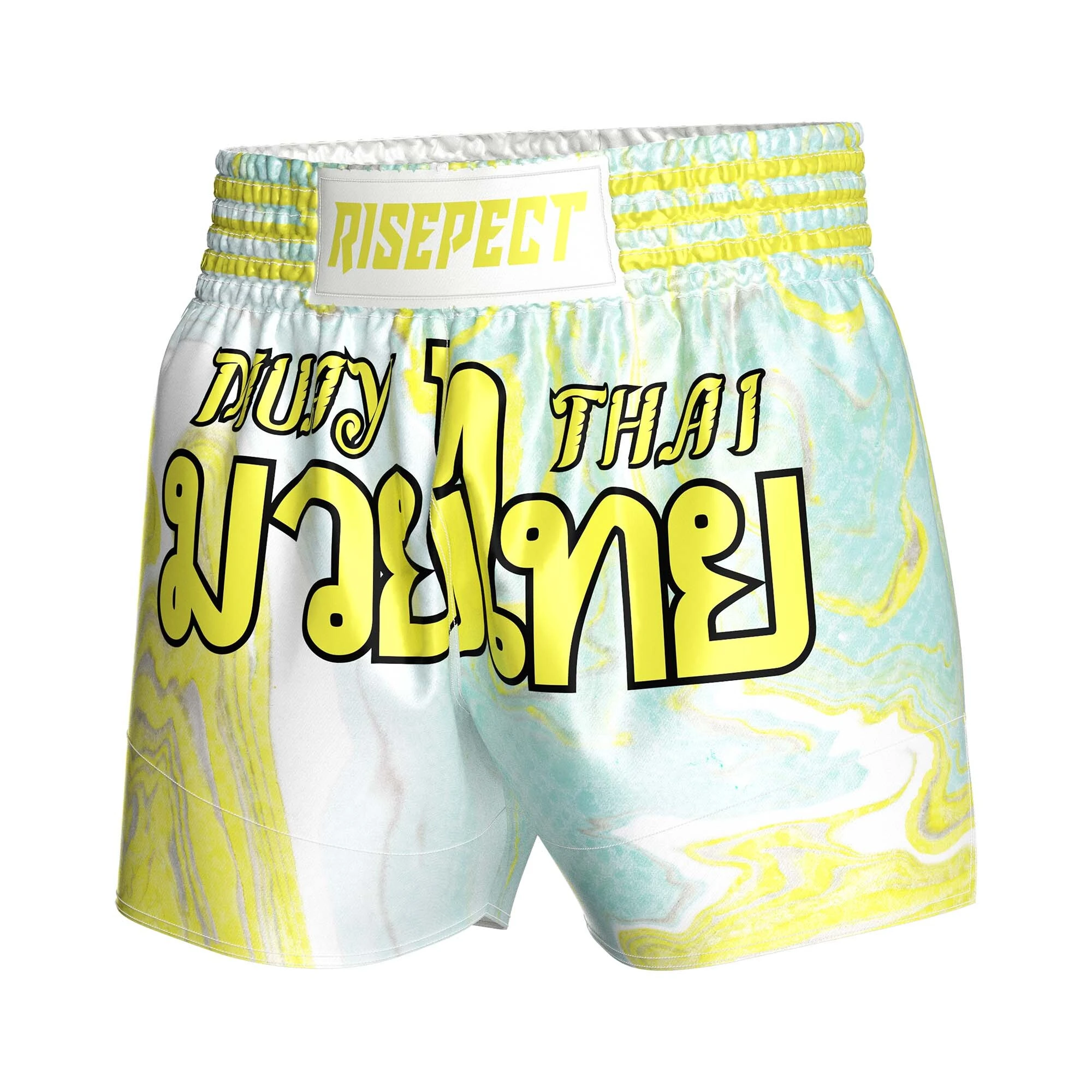 Rise Gold Short Thai Fight Custom Muay Thai Shorts MMA 1