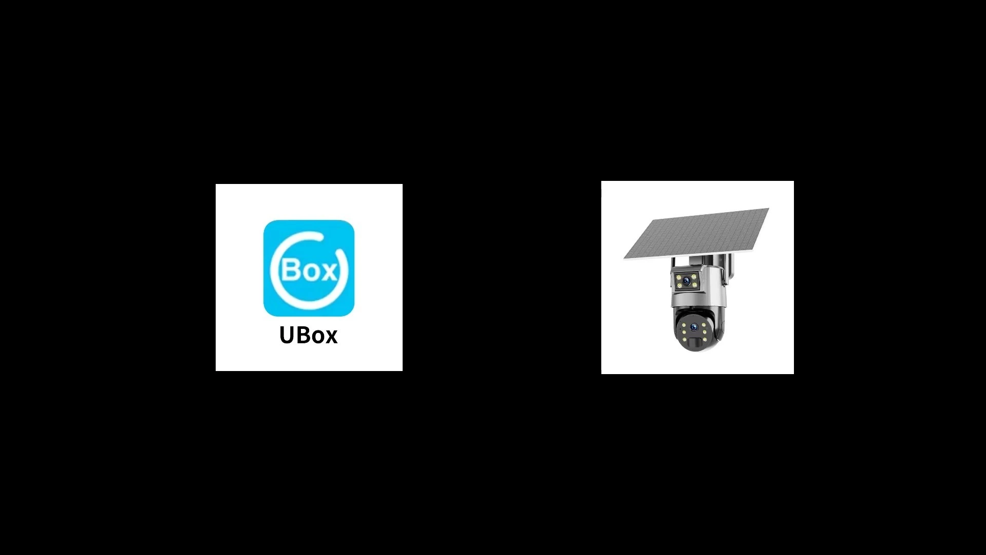 UBOX عدسة مزدوجة للكاميرا الشمسية الخارجية، أمان إنذار 1
