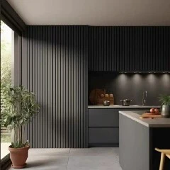 インテリア防音のための現代の屋内装飾的な音響木製スラット壁パネル 1