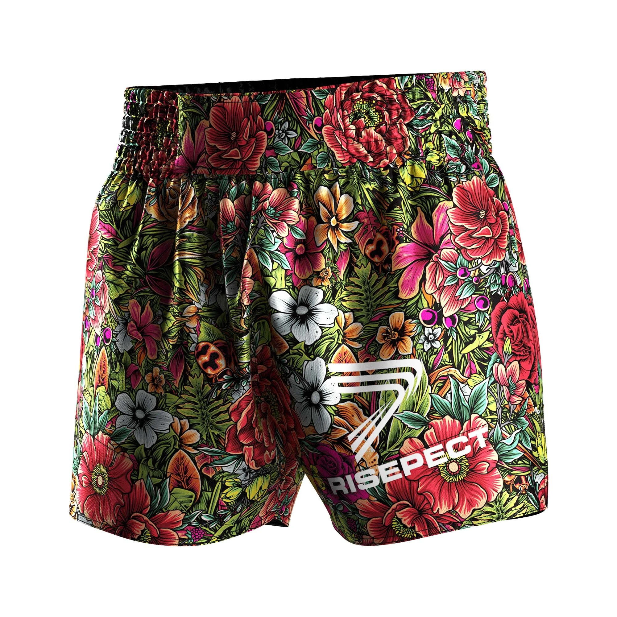 Rise Custom Muay Thai Shorts Flowers Beautiful MMA Shorts 1