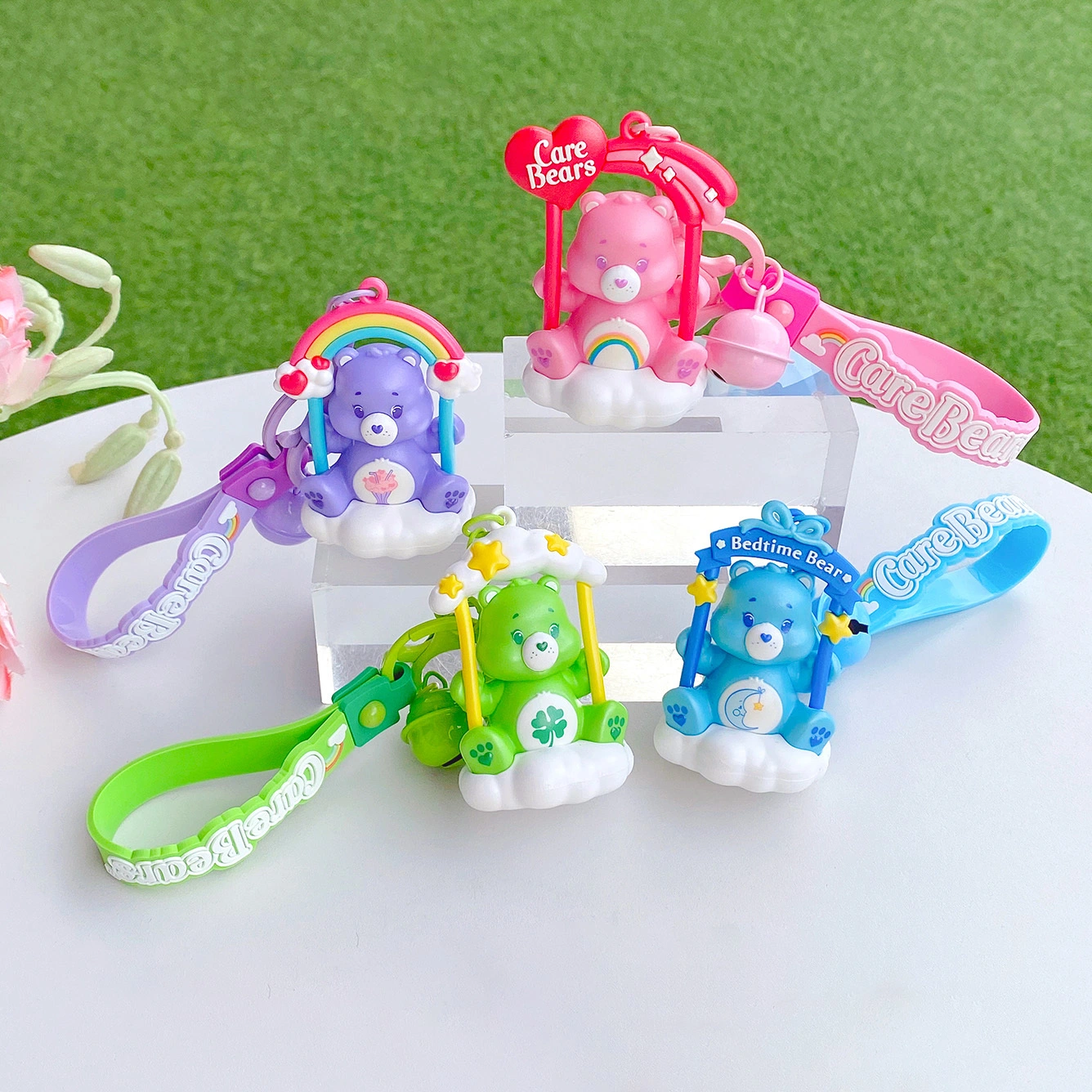 Cartoon Swing Love Rainbow Bear Doll Keychain Pendant - Small Creative GiftCartoon Swing Love Rainbow Bear Doll Keychain Pendant - Small Creative Gift 1