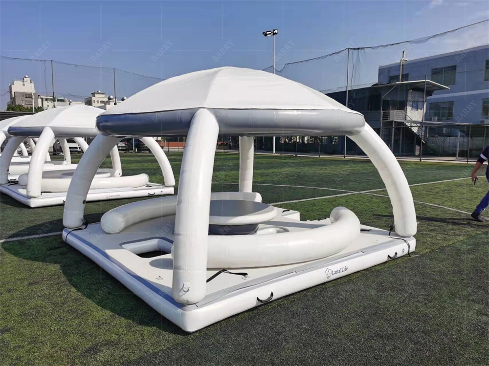 Outdoor Island Inflatable Floating Platform with Table for Leisure Ocean 1