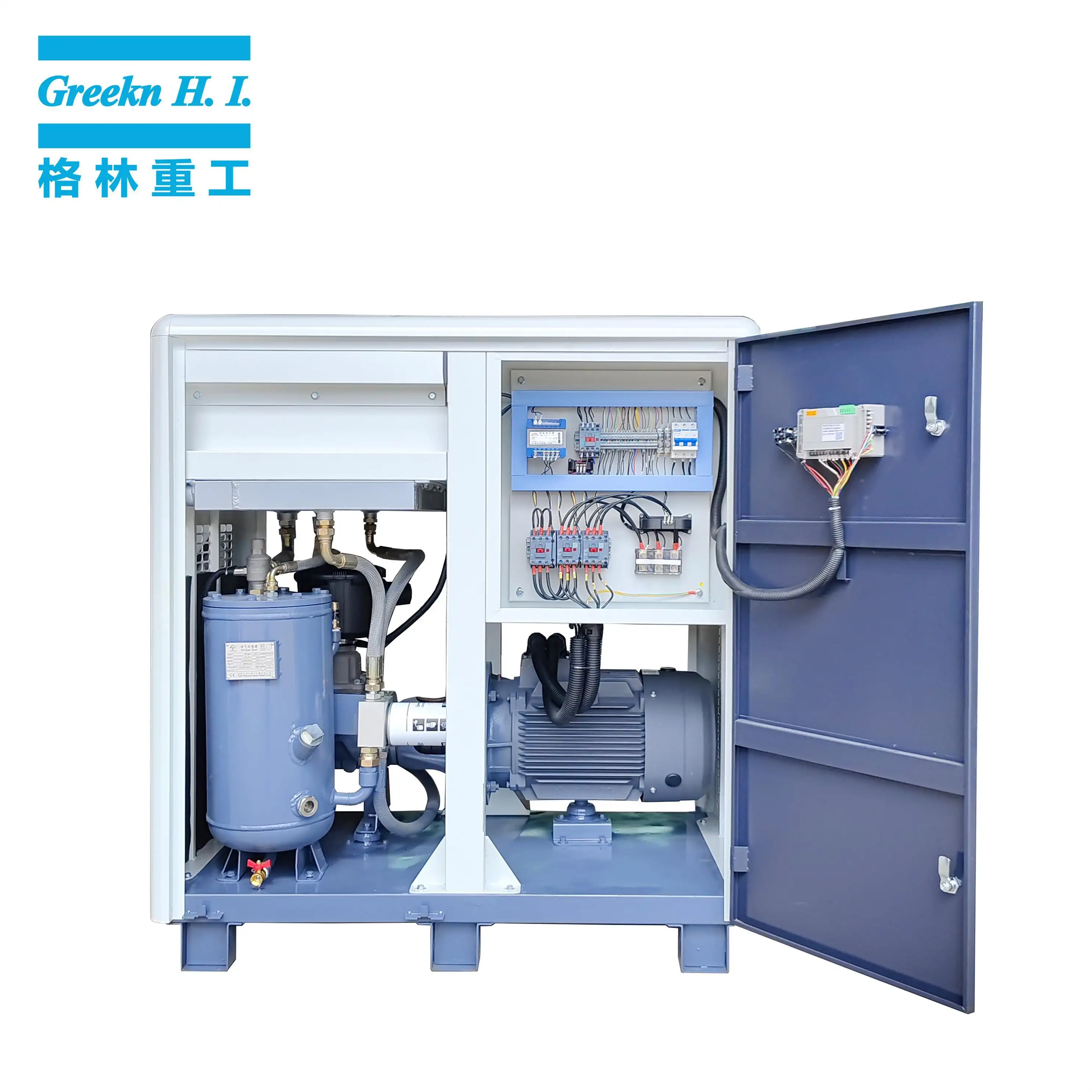Greekn H.I. GA22 22KW 30HP Oil Lubricated Screw Air Compressor 3
