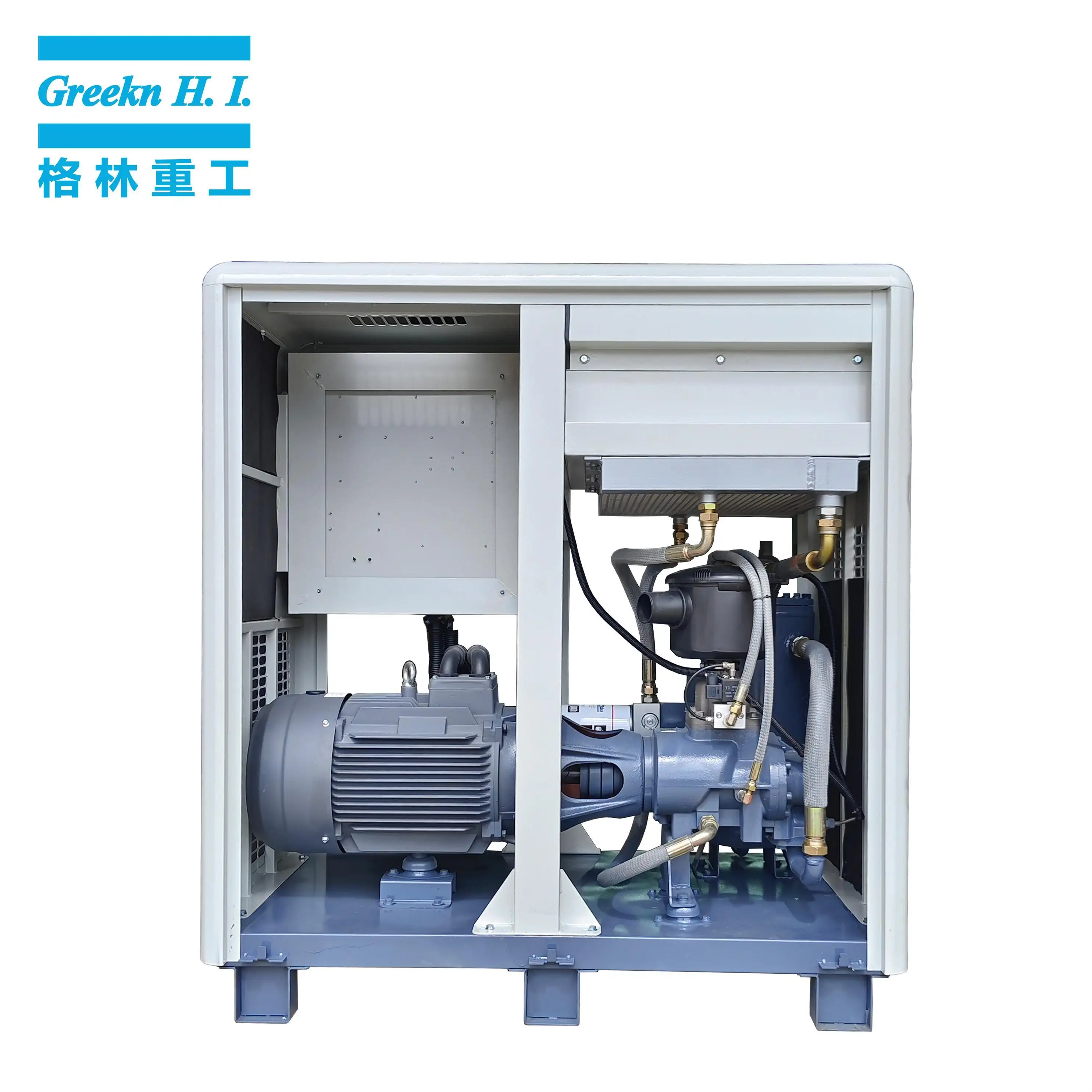 Greekn H.I. GA22 22KW 30HP Oil Lubricated Screw Air Compressor 4