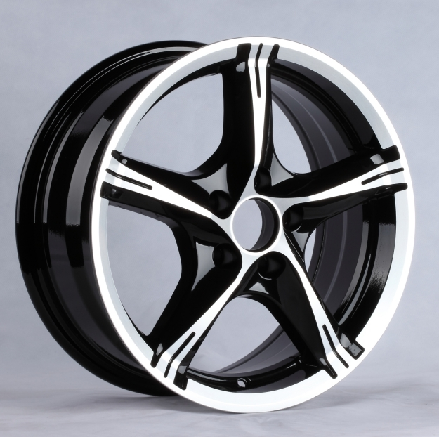 Jantes en alliage d'aluminium à 5 trous noir brillant 1