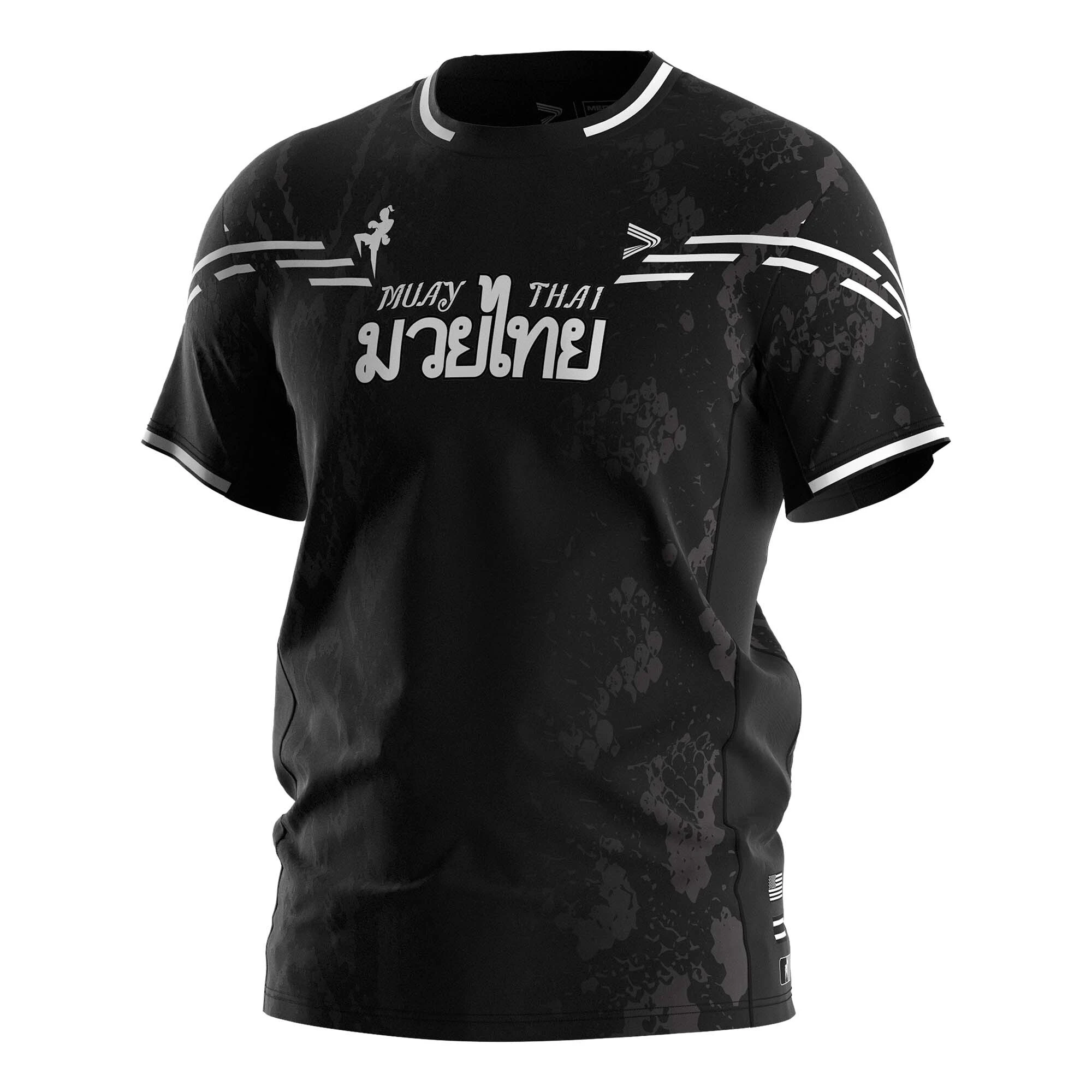 Rise Silver Python Muay Thai Performance T-shirt MMA Training Tees 1