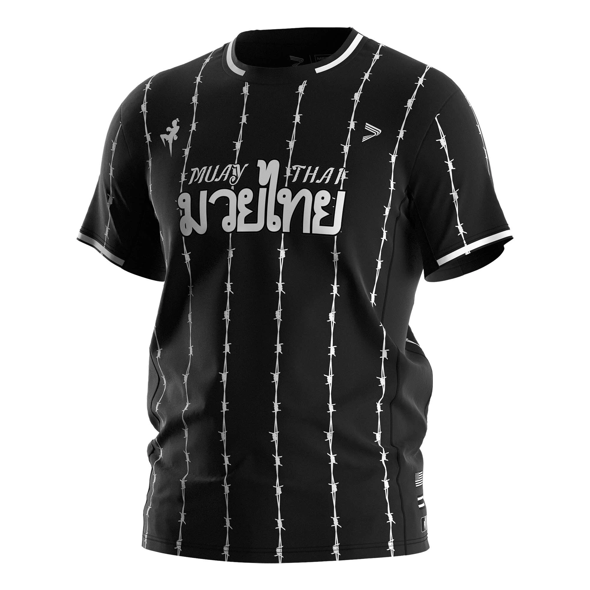Rise Barbed Performance Shirts Muay Thai Black Training Shirt 1