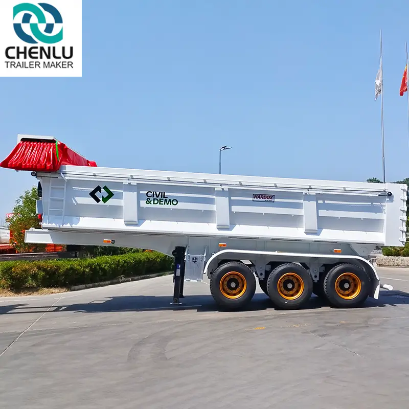 Factory Price Semi Truck Dump Trailer From China 3