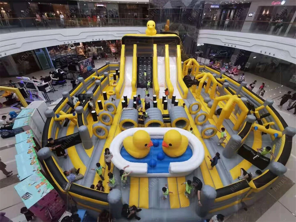 Parque de atracciones inflable de la alameda interior con diapositiva y carrera de obstáculos 1