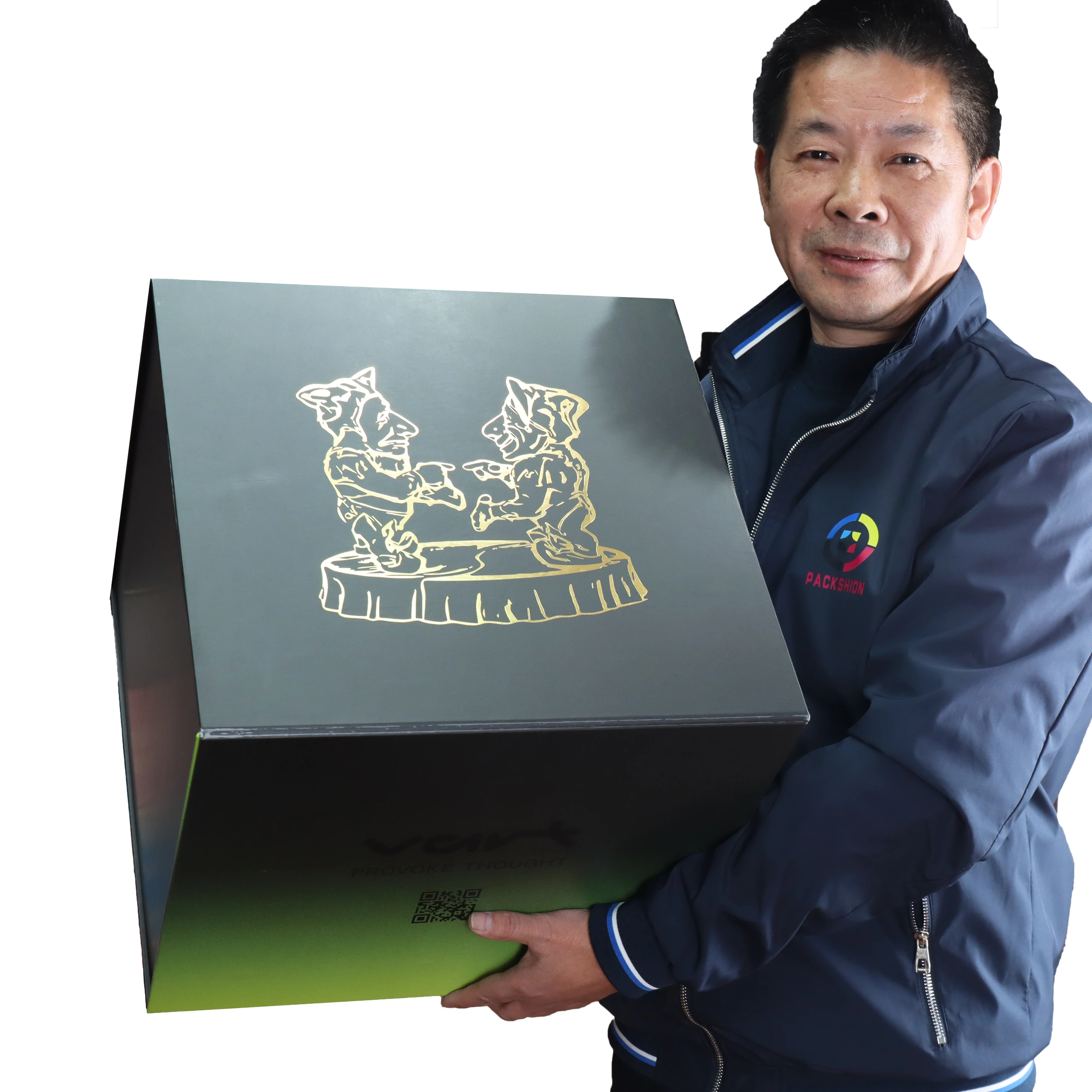 Oversized Gift Box - Foldable Magnetic Closure with Logo for Home Decor & Electronics - Packshion Packaging 1