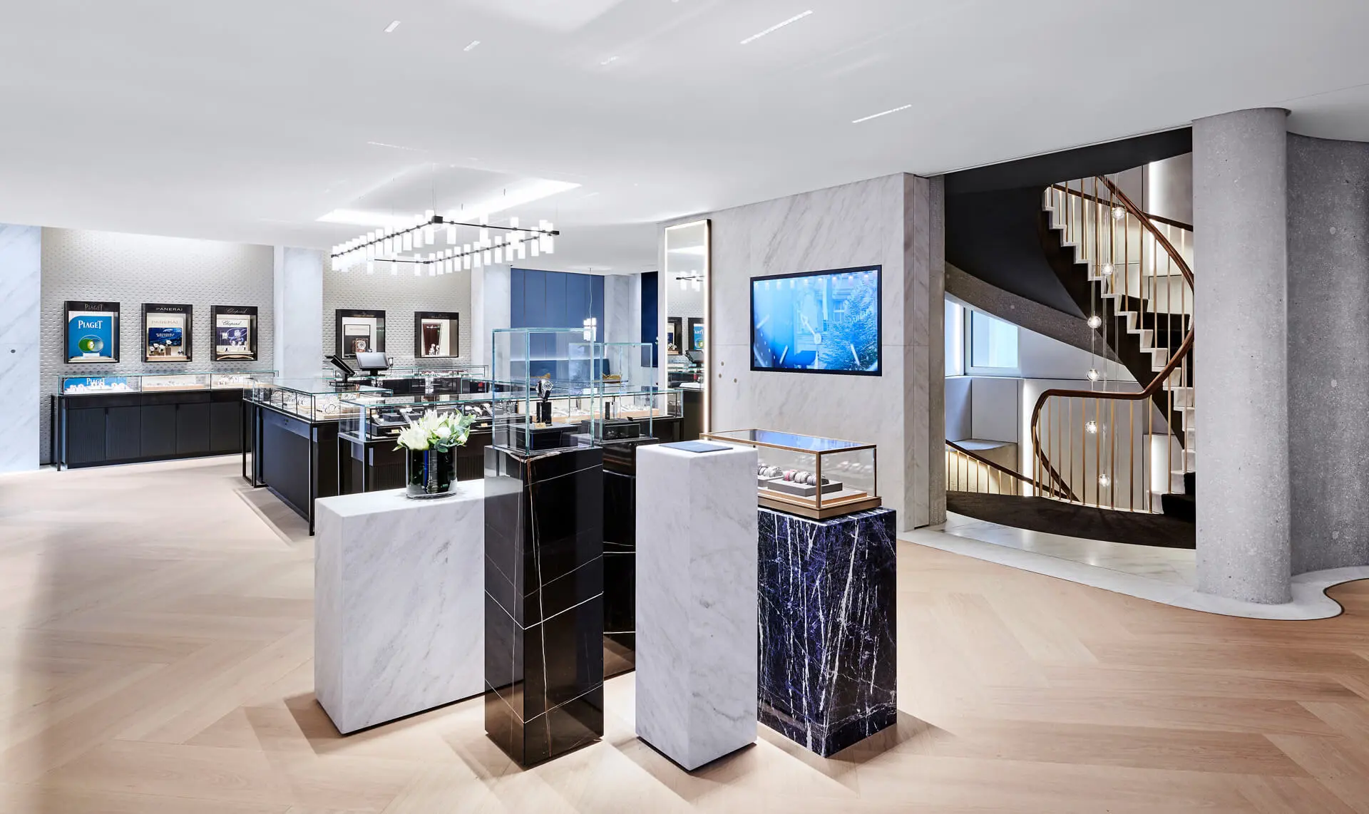 High-end Watch Display Cases Custom Glass Jewellery Display Cabinet 1