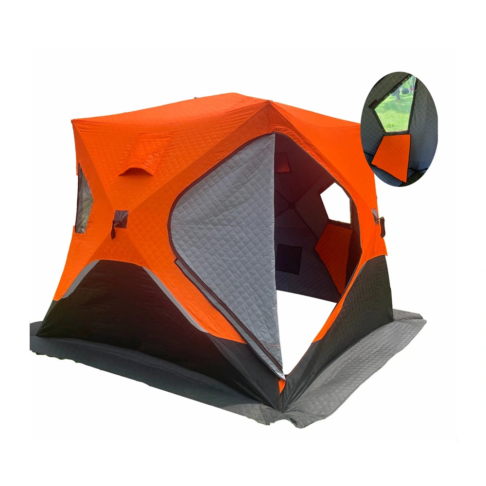 2-3 Person Insulated BD-04 Ice Fishing Shelter 3-Layer Quick Setup Sturdy 1
