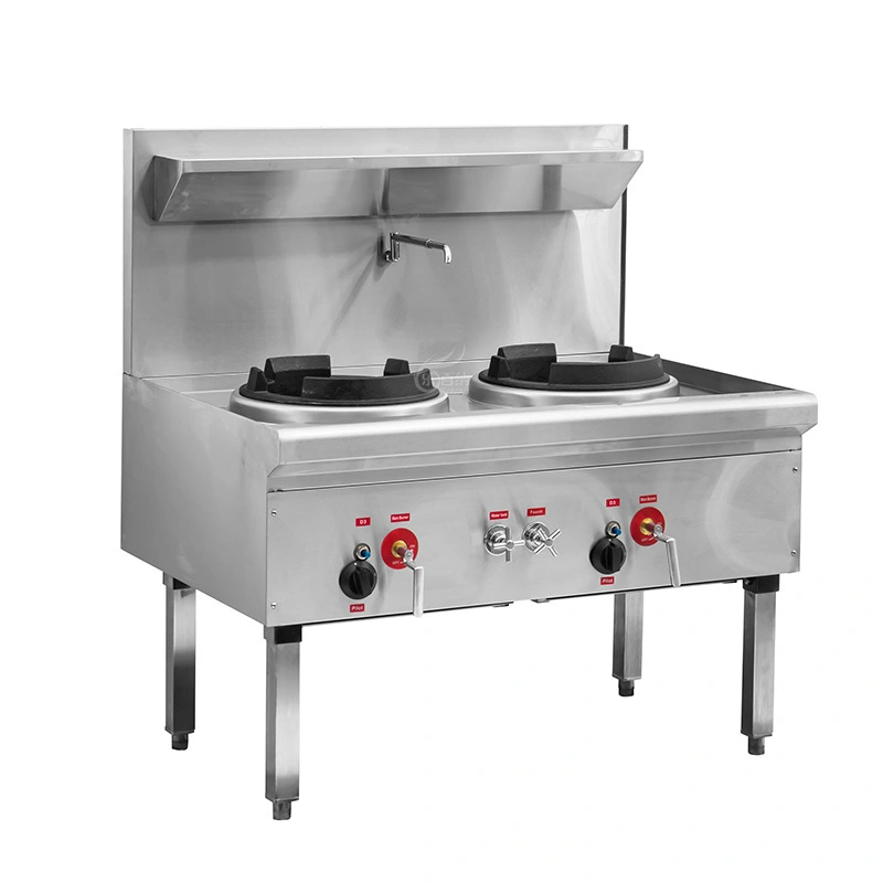Chinese Wok Range 2 Burner with Water Curtain Cooling Function (GWR-2) 1