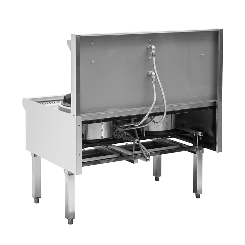 Wok chino de 2 quemadores con función de refrigeración por cortina de agua (GWR-2) 8