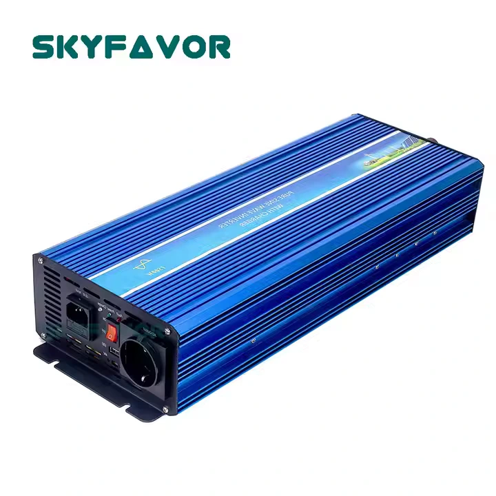 Inversor de energia 1500W 12V 24V DC para AC 110V 230V multifuncional inversor de onda senoidal pura com carregador de bateria rápido 12V 24V 10A 1